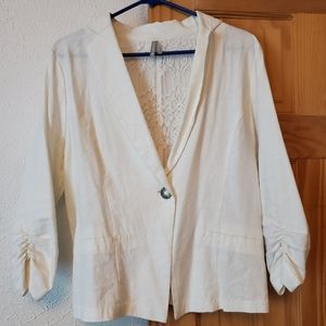 White soft blazer